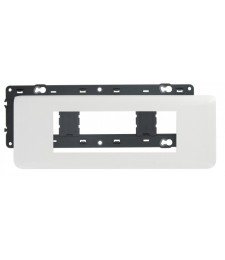 Plaque avec support Mosaic - pour 6 modules montage horizontal - Blanc - LEGRAND