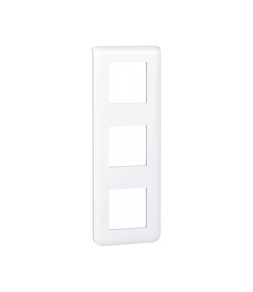 Plaque avec support Mosaic - pour 3 x 2 modules montage vertical - Blanc - LEGRAND Plaque avec support Mosaic - pour 3 x 2 modules montage vertical - Blanc - LEGRAND