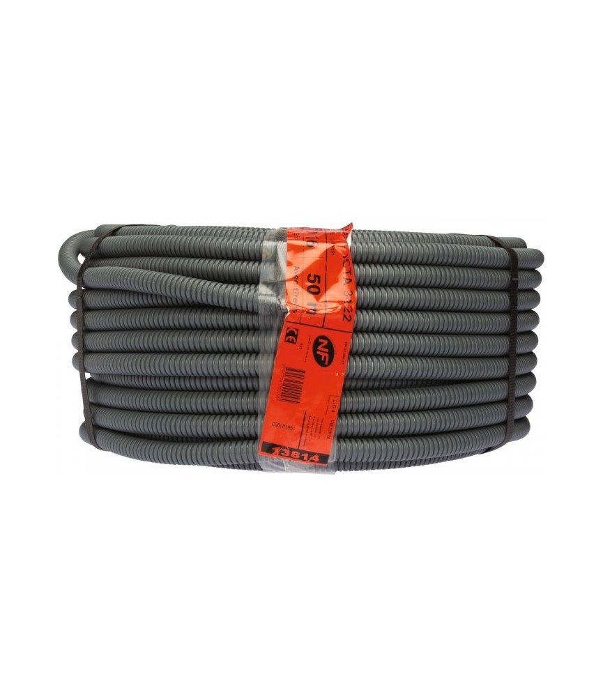 Gaine ICTA avec tire-fil - 50 M - Diamètre 16 mm - Gris Gaine ICTA avec tire-fil - 50 M - Diamètre 16 mm - Gris