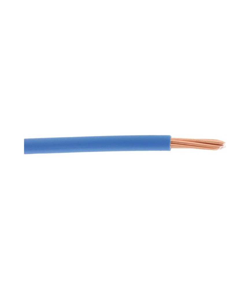 Fil de câblage rigide - H07 V-R 6 mm² - 100 M - Bleu - SERMES