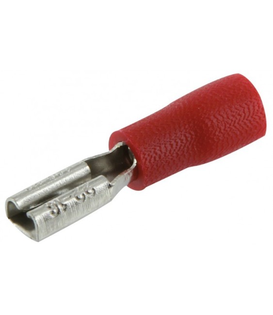 Lot de 10 clips femelles pré isolés  2.83 mm - Rouge - Lot de 10 - DHOME