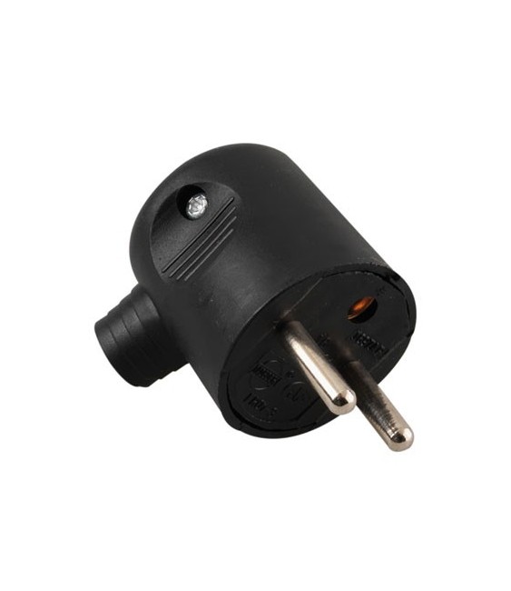 Fiche mâle 16A - 2P + T en plastique - Noir -DHOME