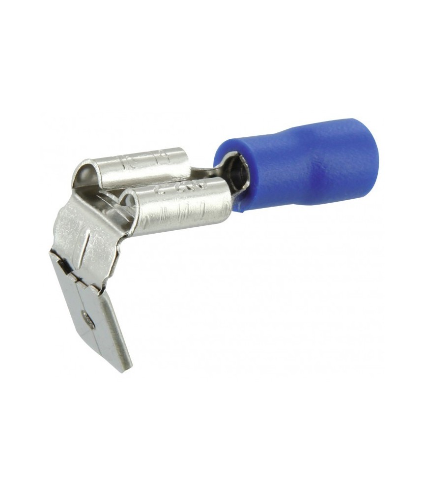 Lot de 10 clips mixtes pré isolés 6.35 mm - Bleu - DHOME Lot de 10 clips mixtes pré isolés 6.35 mm - Bleu - DHOME