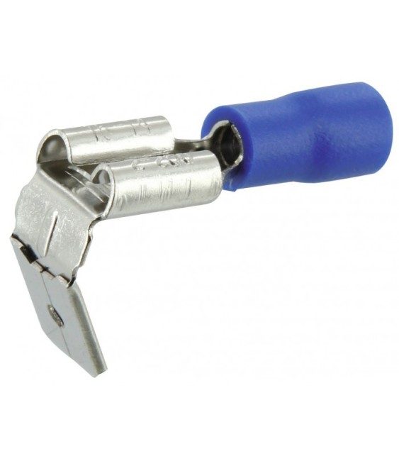 Lot de 10 clips mixtes pré isolés  6.35 mm - Bleu - DHOME