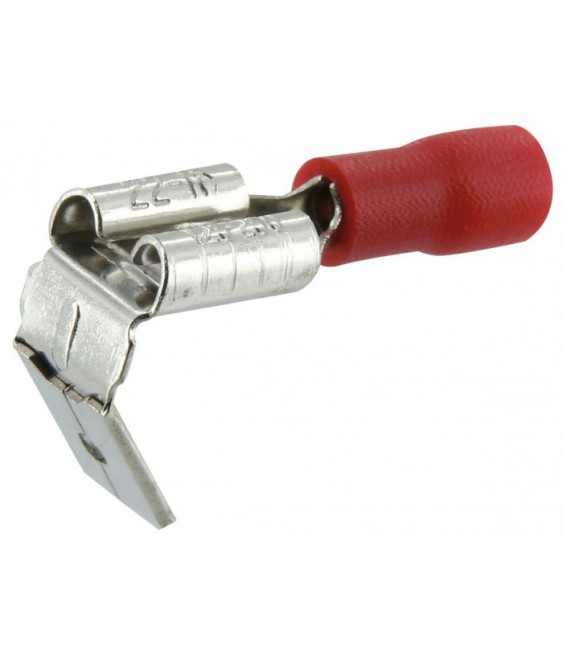 Lot de 10 clips mixtes pré isolés  6.35 mm - Rouge - DHOME