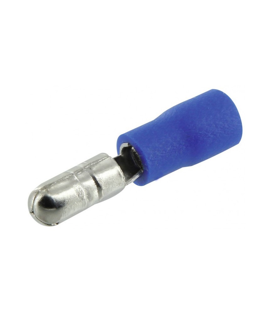 Lot de 10 clips mâles cylindriques 4 mm - Bleu- DHOME Lot de 10 clips mâles cylindriques 4 mm - Bleu- DHOME