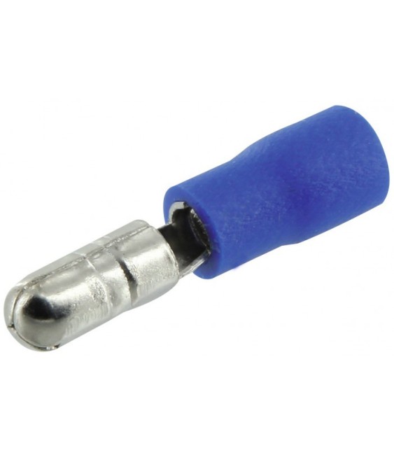 Lot de 10 clips mâles cylindriques  4 mm - Bleu- DHOME