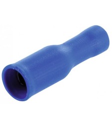 Lot de 10 clips femelles cylindriques isolées  4 mm - Bleu- DHOME