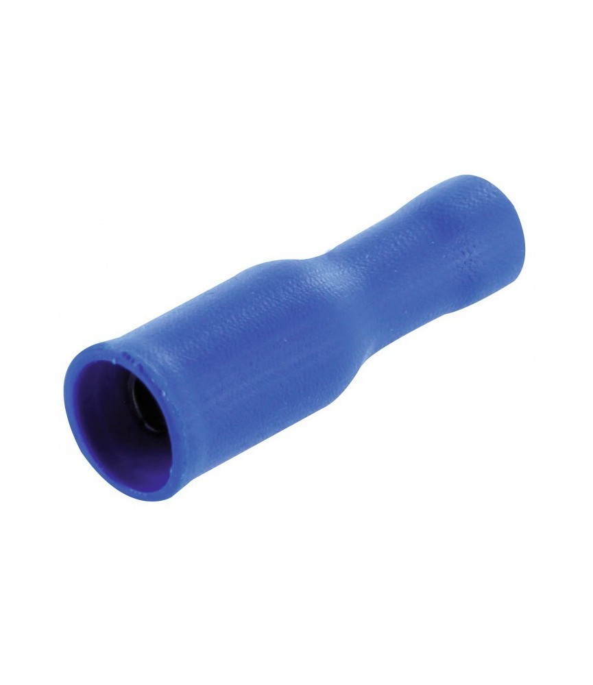 Lot de 10 clips femelles cylindriques isolées 4 mm - Bleu- DHOME Lot de 10 clips femelles cylindriques isolées 4 mm - Bleu- DHOME
