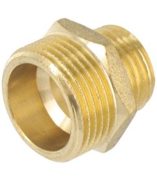 Raccord laiton fileté - Mamelon réduit mâle 20 / 27 mm - CAP VERT