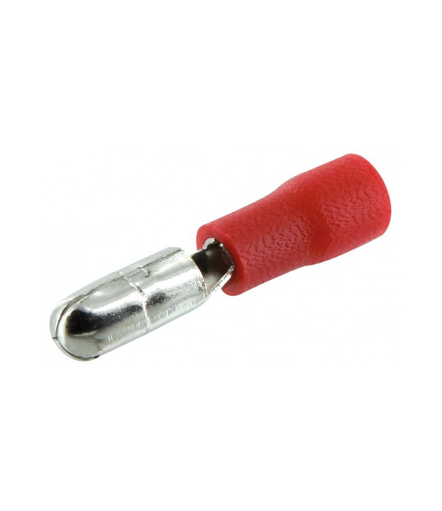 Lot de 10 clips mâles cylindriques 4 mm - Rouge - DHOME Lot de 10 clips mâles cylindriques 4 mm - Rouge - DHOME
