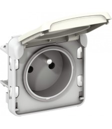 Prise de courant et volet de protection IP 55 Plexo - 2P+T - Blanc - LEGRAND