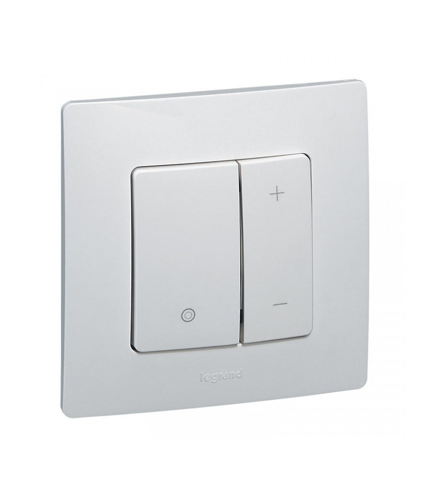 Variateur toutes lampes avec plaque - Eclat - Niloé - Blanc - LED - LEGRAND