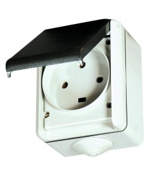 Prise 3P+T étanche 32 A Plexo complet IP55 saillie - gris - LEGRAND