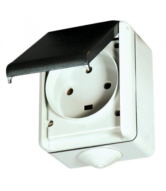 Prise 3P+T étanche 32 A Plexo complet IP55 saillie - gris - LEGRAND