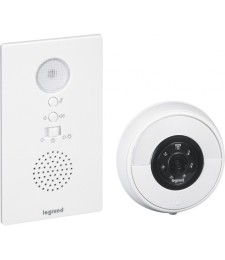 Kit carillon ( sonnette et carillon ) connecté IP44 IK06 connexion directe à la box Wi-Fi - Blanc - LEGRAND