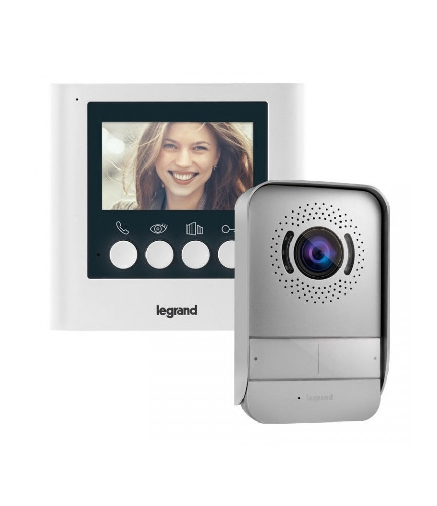 Kit portier visiophone avec interphone et écran 4,3" - Gris - LEGRAND Kit portier visiophone avec interphone et écran 4,3" - Gris - LEGRAND