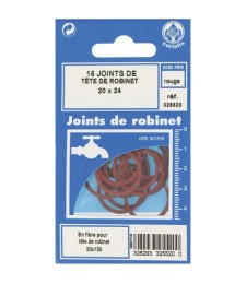 Joint en fibre pour tête de robinet - 21 x 24 mm - Lot de 15 - GRIPP