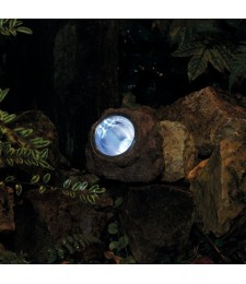 Spot incrusté dans une roche en résine - Solaire - Naxos - 3 LED - RANEX