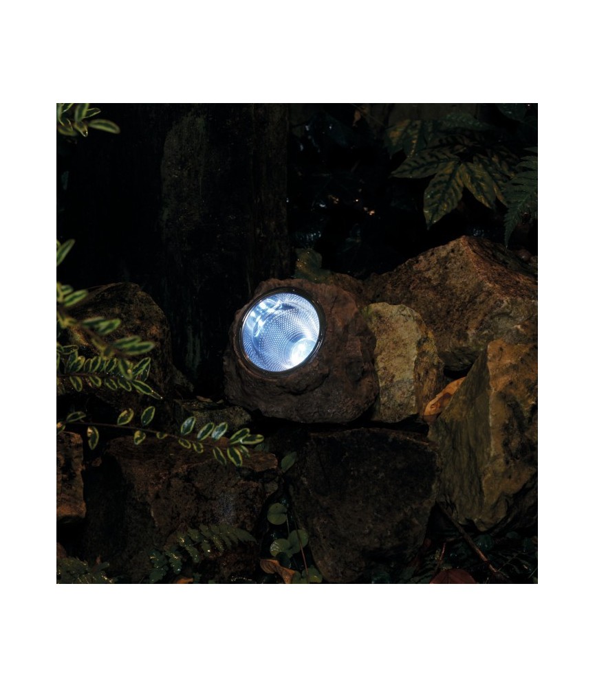 Spot incrusté dans une roche en résine - Solaire - Naxos - 3 LED - RANEX Spot incrusté dans une roche en résine - Solaire - Naxos - 3 LED - RANEX