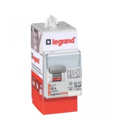 Interrupteur différentiel bipolaire - Type Hpi 30mA arrivée haut/départ haut 40A - LEGRAND