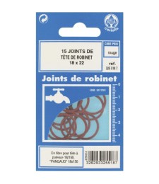 Joint en fibre pour tête de robinet - 18 x 22 mm - Lot de 18 - GRIPP