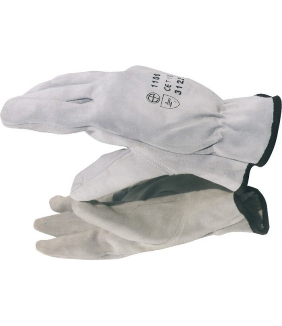 Gants travaux mécanique - Cuir - Taille 10 - SCID