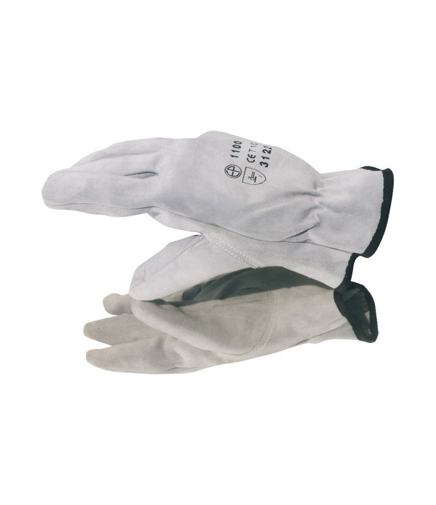 Gants travaux mécanique - Cuir - Taille 9 - SCID Gants travaux mécanique - Cuir - Taille 9 - SCID