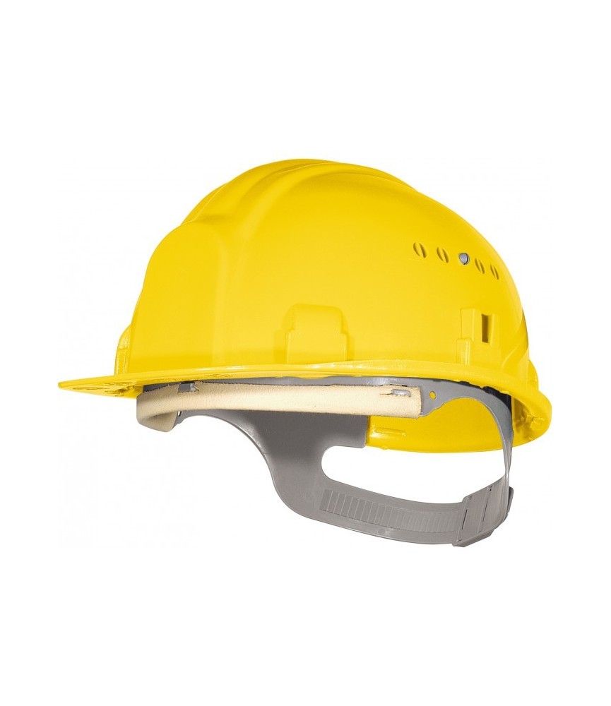 Casque de chantier avec coiffe - Jaune - OUTIBAT