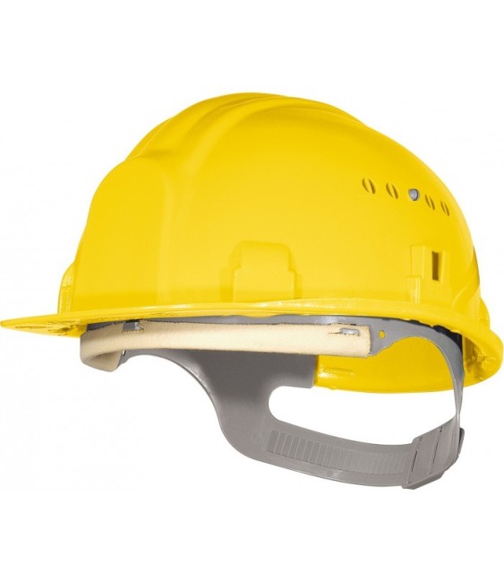 Casque de chantier avec coiffe - Jaune - OUTIBAT