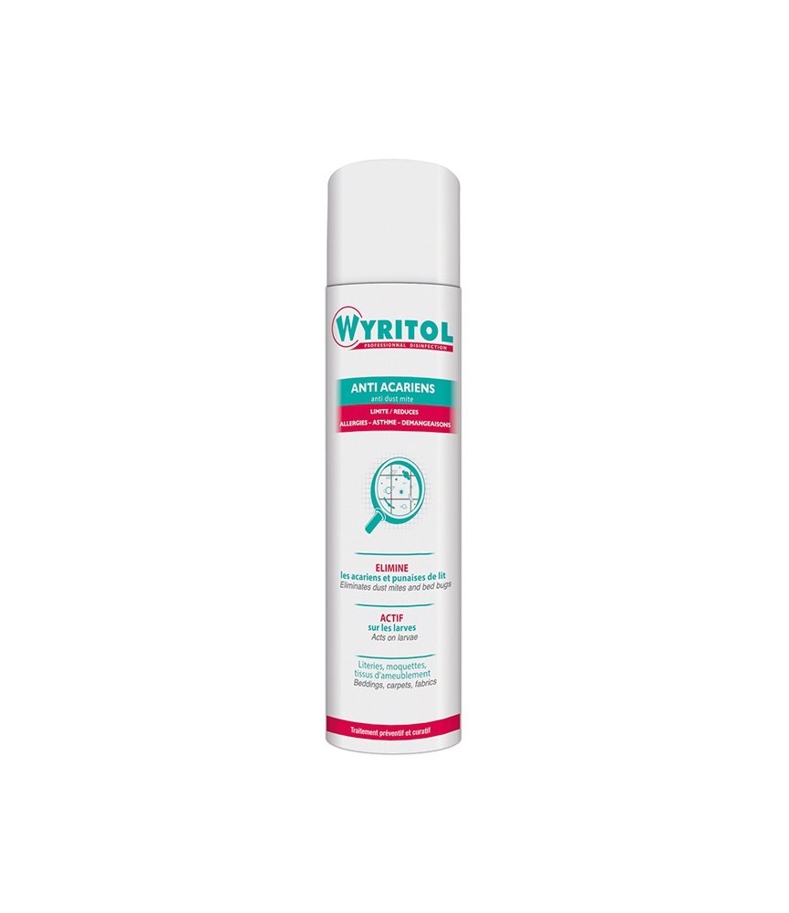 Anti-acariens et punaises de lit - Traitement préventif - 500 ml - WYRITOL Anti-acariens et punaises de lit - Traitement préventif - 500 ml - WYRITOL