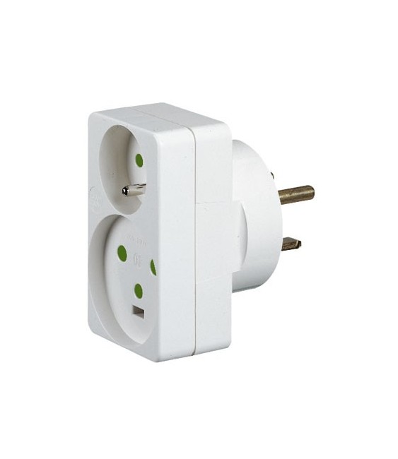 Adaptateur 2 P / T 32 A - Blanc - LEGRAND