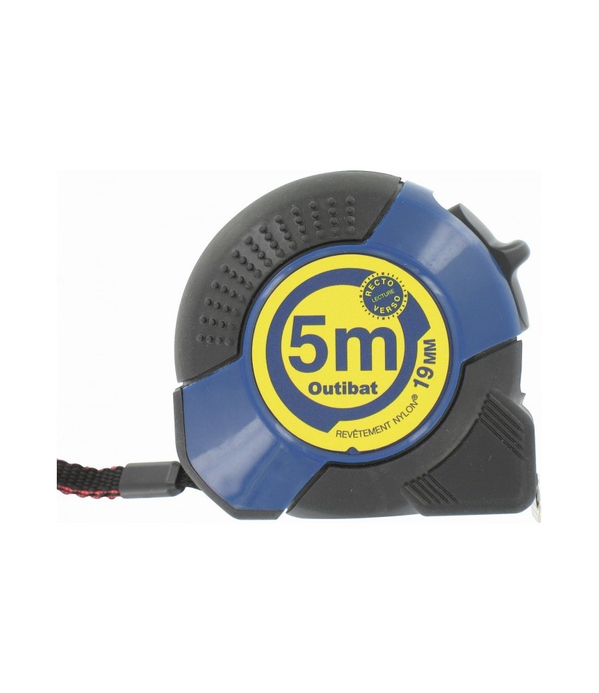 Mètre avec boitier ABS ergonomique - 5 M - OUTIBAT Mètre avec boitier ABS ergonomique - 5 M - OUTIBAT