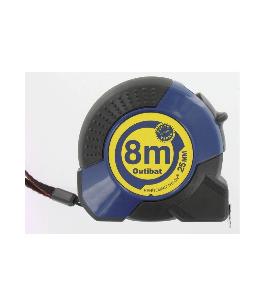 Mètre avec boitier ABS ergonomique - 8 M - OUTIBAT