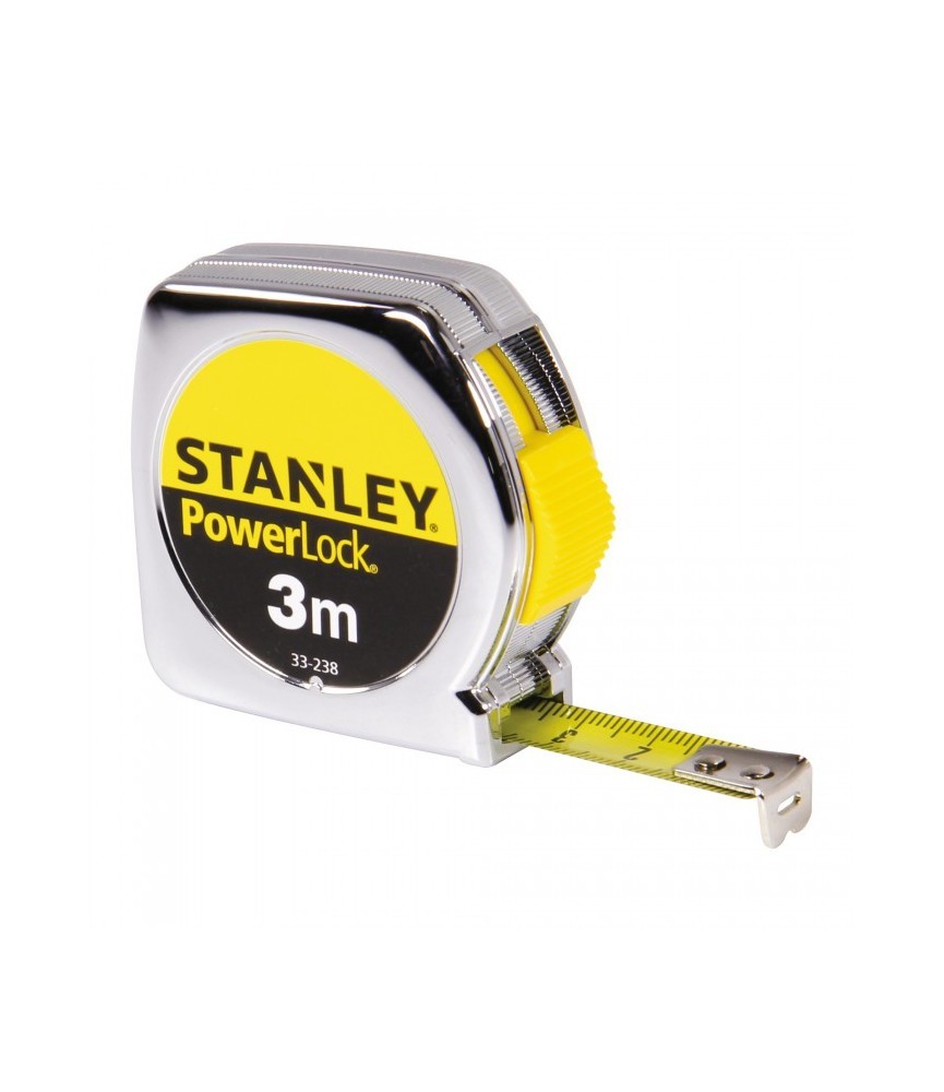 Mètre anti-choc - Classic ABS - 3 M - Powerlock - STANLEY Mètre anti-choc - Classic ABS - 3 M - Powerlock - STANLEY