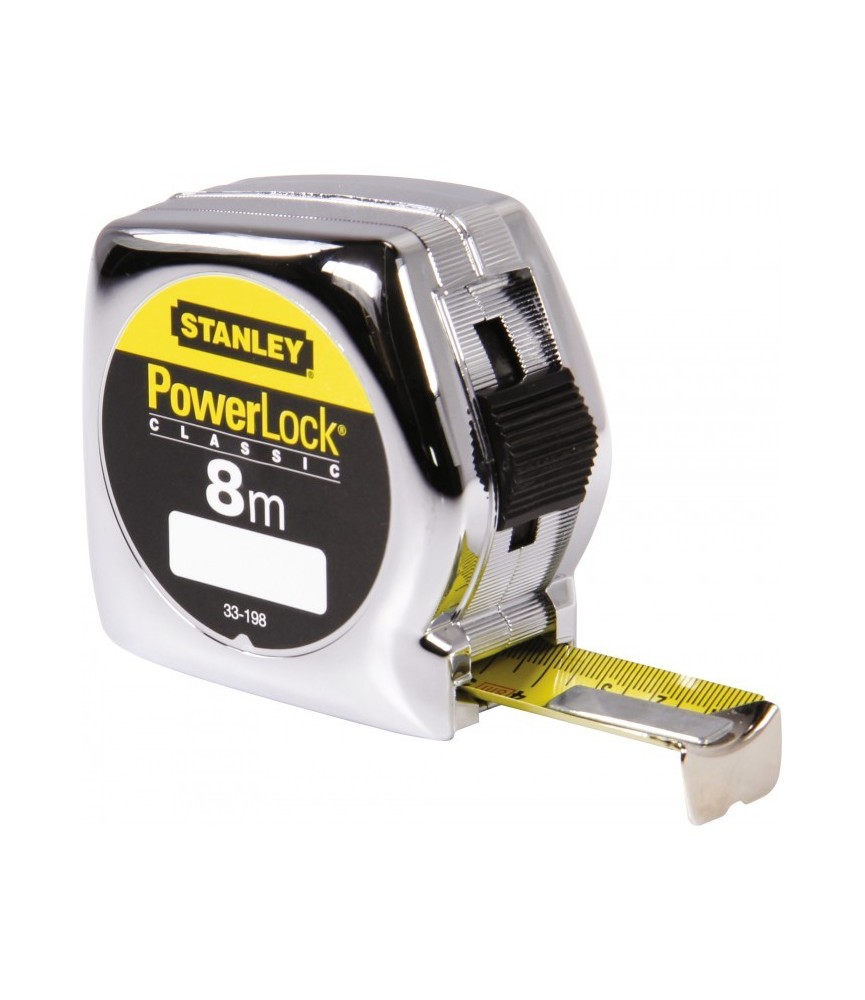 Mètre anti-choc - Classic ABS - 8 M - 25 mm - Powerlock - STANLEY