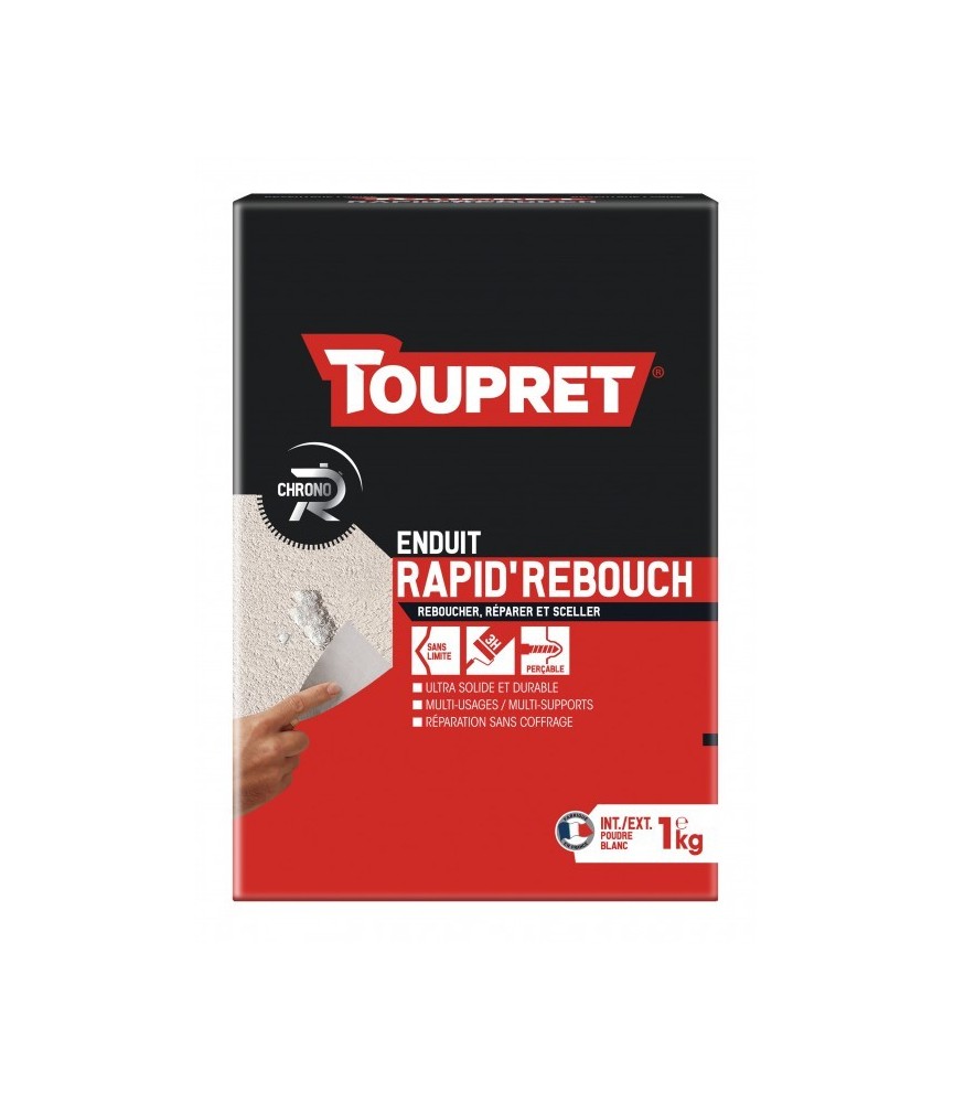 Enduit de rebouchage en poudre - Chrono-R - 1 Kg - TOUPRET