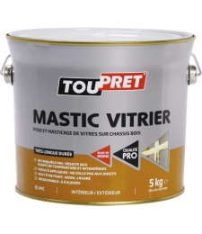 Mastic de vitrier - Blanc - 5 Kg - TOUPRET