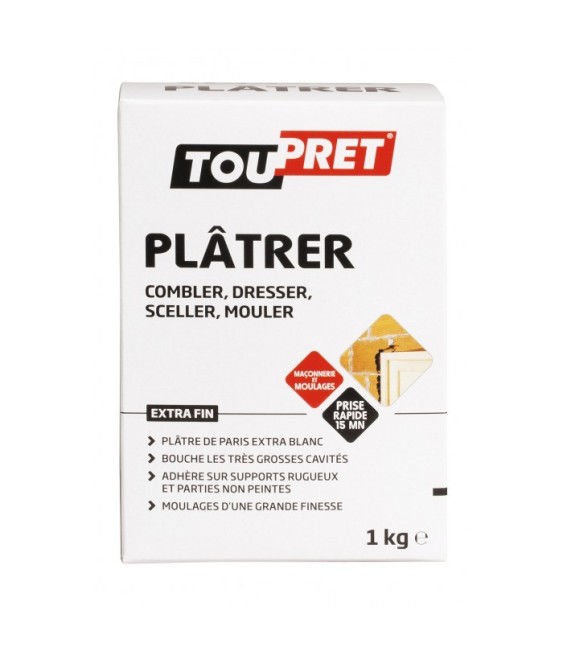 Plâtre fin de Paris - Blanc - 1 Kg - TOUPRET