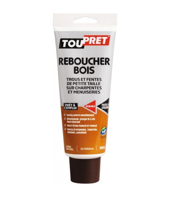 Enduit de rebouchage - Reboucher Bois - Trous et fentes - 330 Grs - TOUPRET