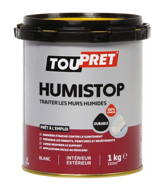 Enduit stoppe humidité - Humistop - 1 Kg - TOUPRET