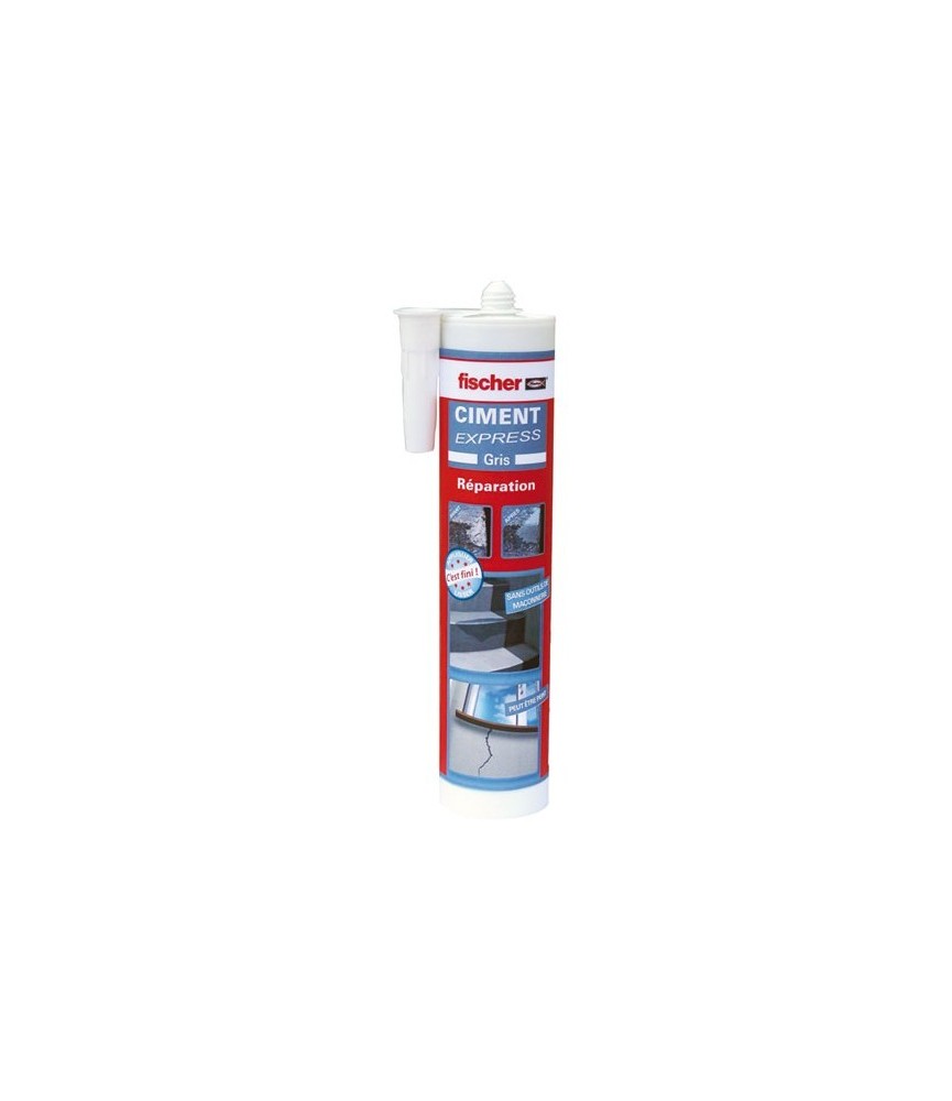 Ciment Express - Prêt à l'emploi - Gris - 310 ml - FISCHER