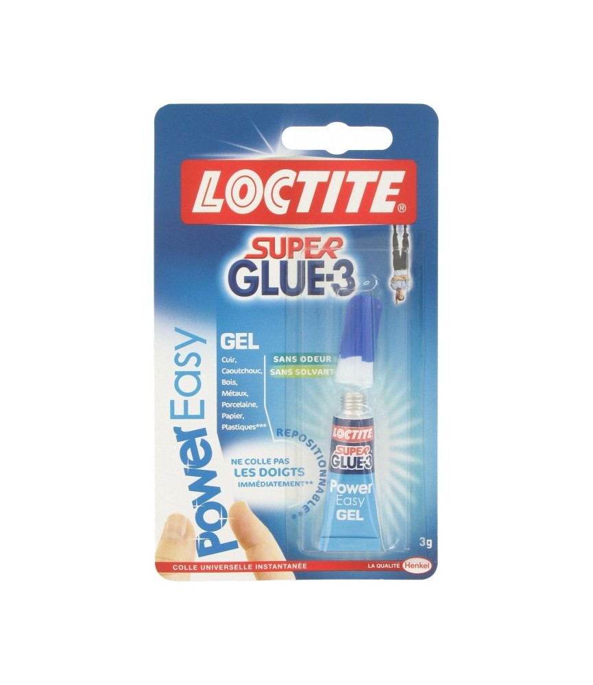 Colle repositionnable - Power Easy - Gel - 3 Grs - LOCTITE