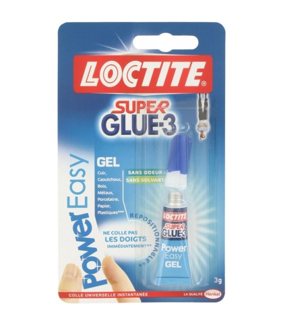 Colle repositionnable - Power Easy - Gel - 3 Grs - LOCTITE