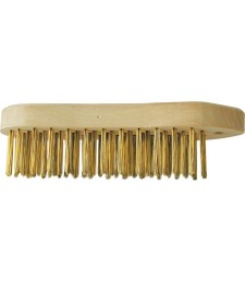 Brosse abrasive violon - Acier laitonné - OUTIBAT