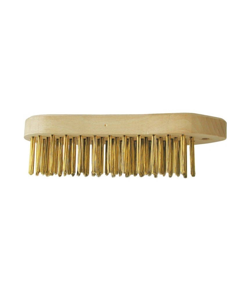 Brosse abrasive violon - Acier laitonné - OUTIBAT Brosse abrasive violon - Acier laitonné - OUTIBAT