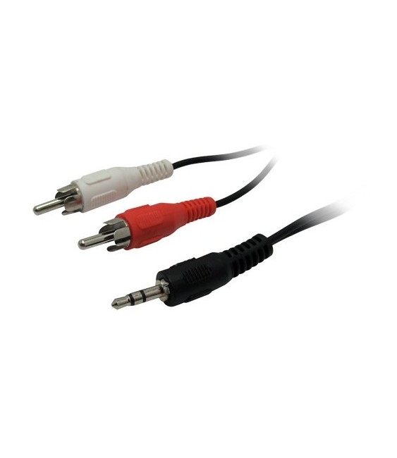 Câble Jack 3,5mm / 2 RCA 1.20 m - OMENEX
