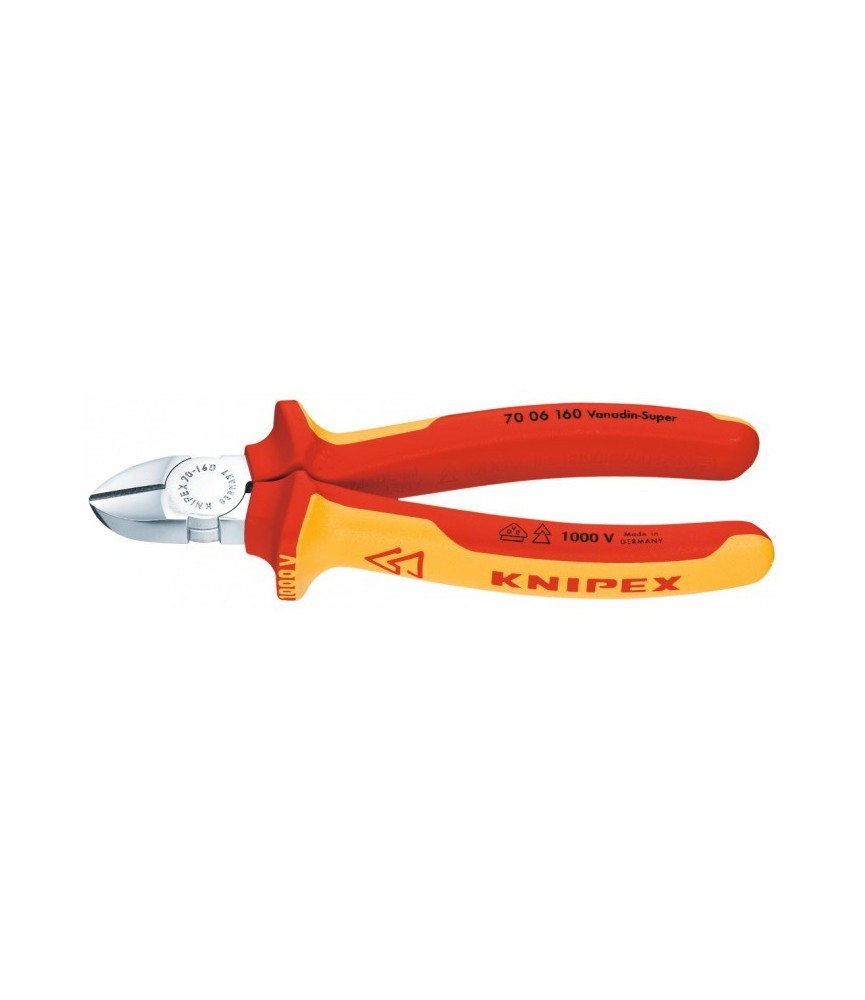 Pince coupante de côté - Isolée - 160 mm - KNIPEX Pince coupante de côté - Isolée - 160 mm - KNIPEX