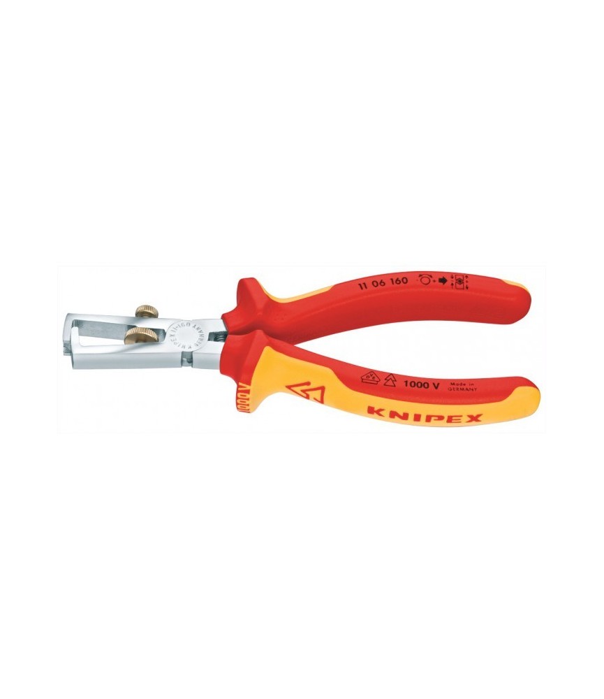Pince à dénuder isolée par gaines bi-matière - 160 mm - KNIPEX Pince à dénuder isolée par gaines bi-matière - 160 mm - KNIPEX
