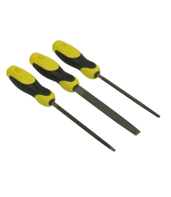 Jeu de 3 limes bâtardes - 150 mm - STANLEY